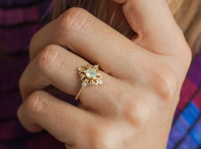 Ariadne Opal Ring view 4