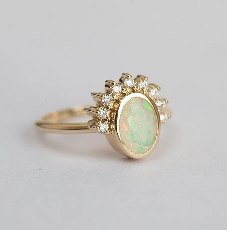 Ashanti Oval Opal Ring view 2