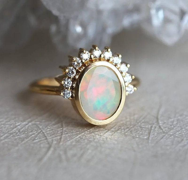 Ashanti Oval Opal Ring view 3