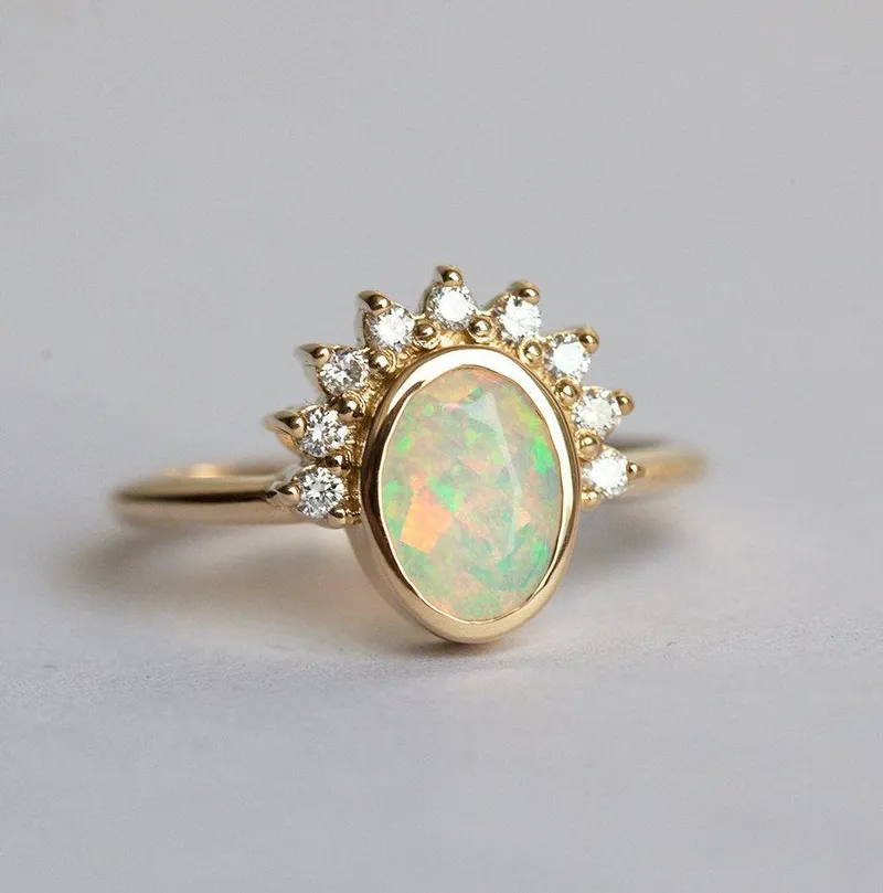 Ashanti Oval Opal Ring oval cut engagement ring