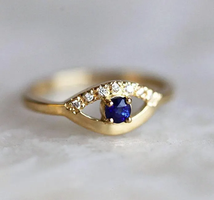 Asher Blue Sapphire Diamond Ring vy 2