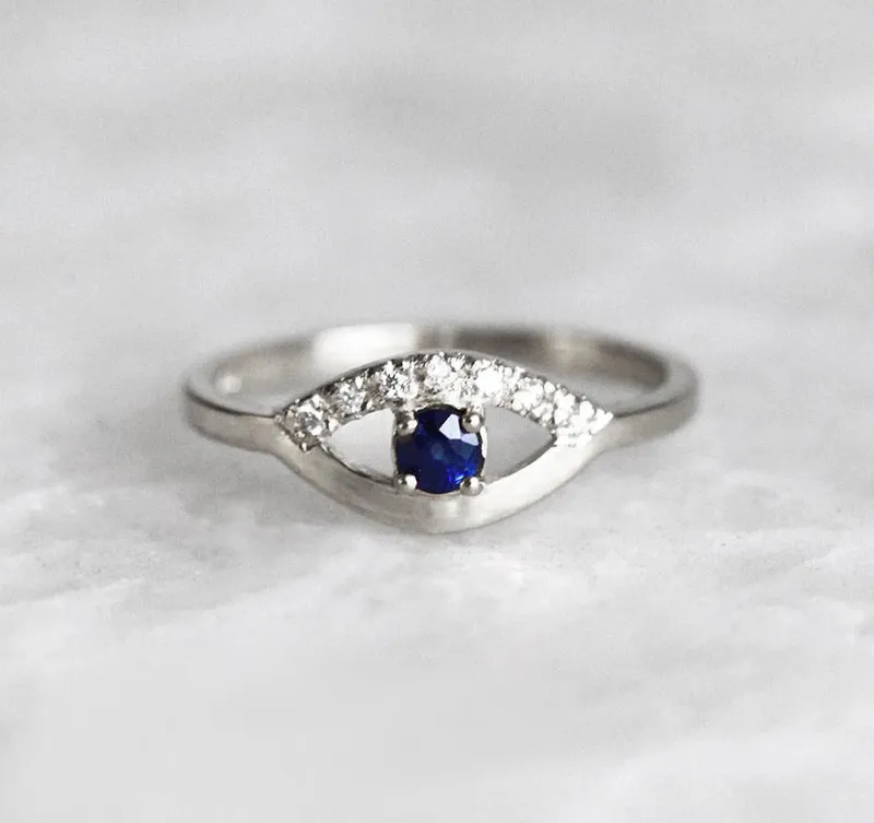 Asher Blue Sapphire Diamond Ring vy 7