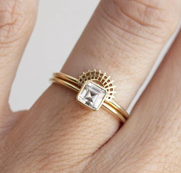 Asscher Diamond Ring vy 5
