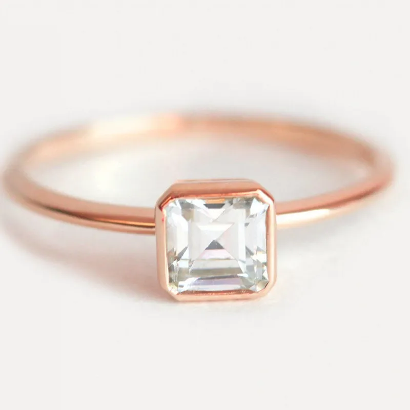Asscher Diamond Ring vy 6