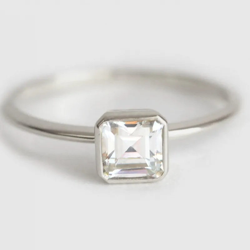 Asscher Diamond Ring vy 7