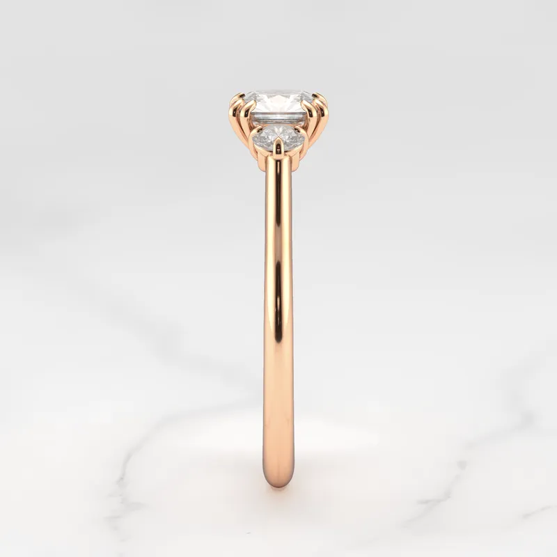 Asscher Diamond Ring With Accent Stones view 12
