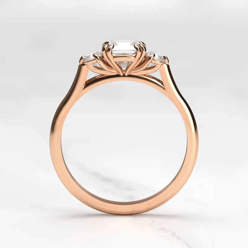 Asscher Diamond Ring With Accent Stones view 9