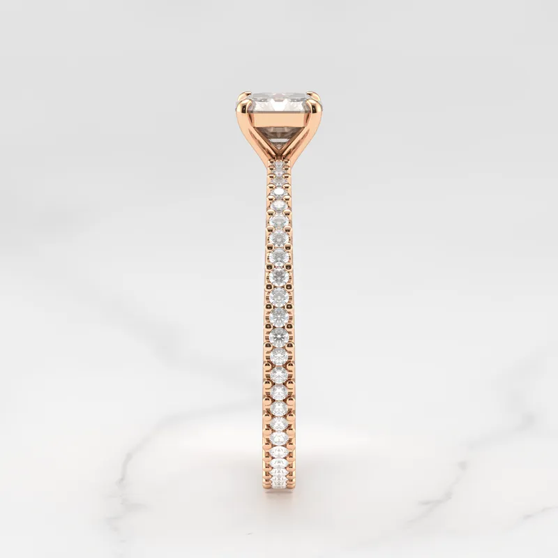 Asscher Full Pave Tapered Diamond Ring vy 10