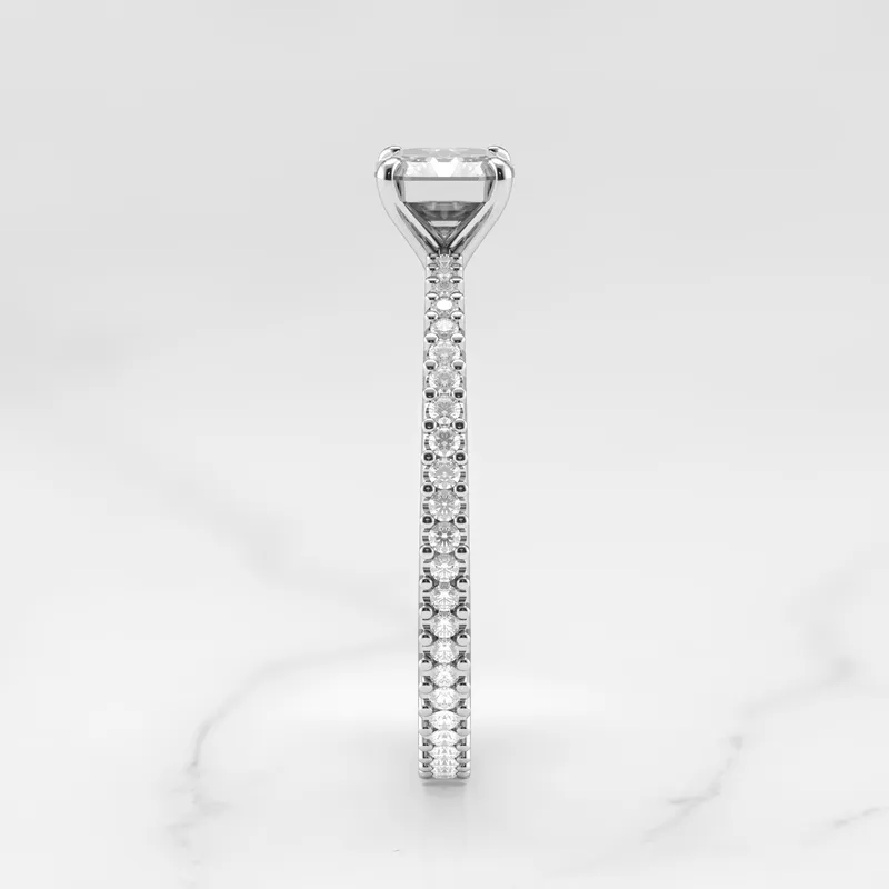 Asscher Full Pave Tapered Diamond Ring vy 11