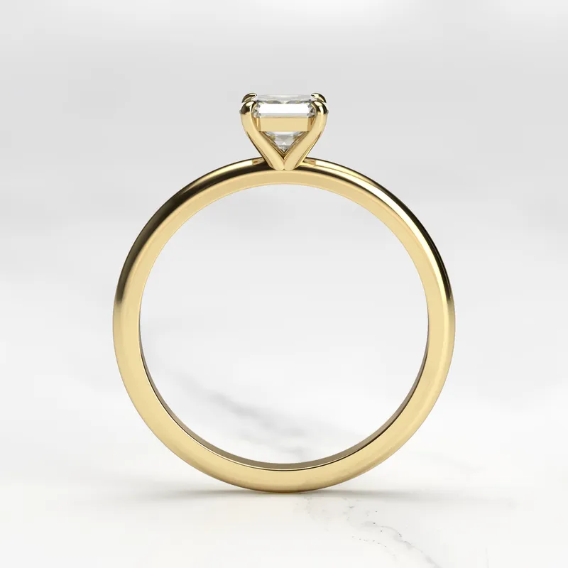 Asscher Solitaire Diamond Ring vy 7