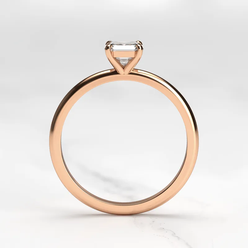 Asscher Solitaire Diamond Ring vy 8