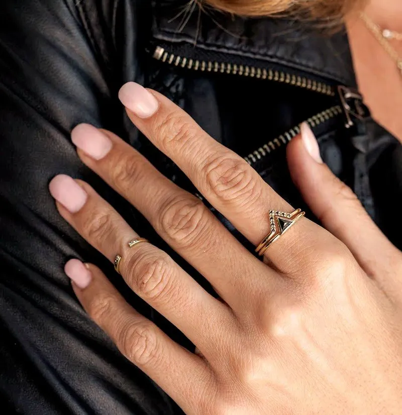 Black Diamond Ring, Black Diamond Wedding Ring Set view 2