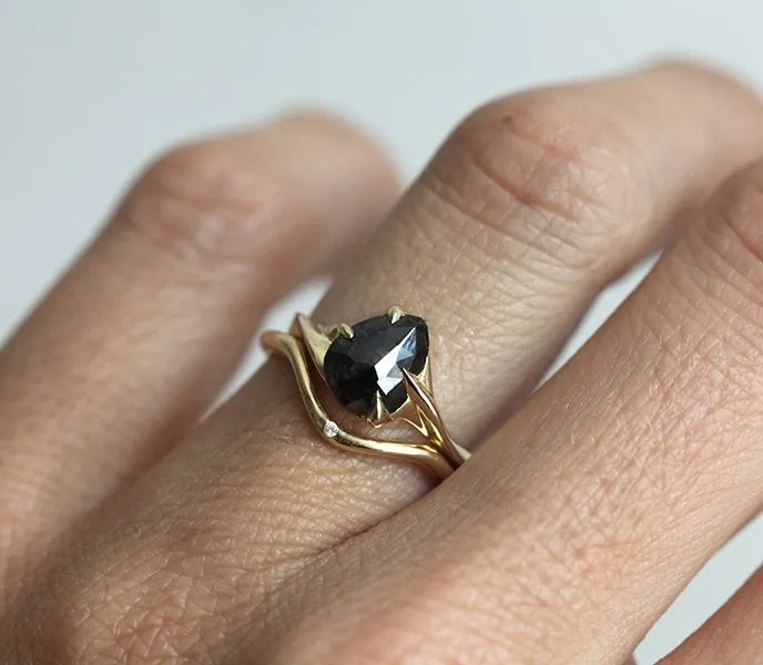 BLACK DIAMOND RING, PEAR DIAMOND RING vy 3
