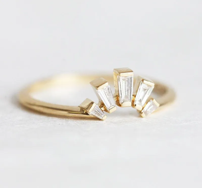 Baguette Diamond Ring, Baguette Wedding Ring diamond engagement ring