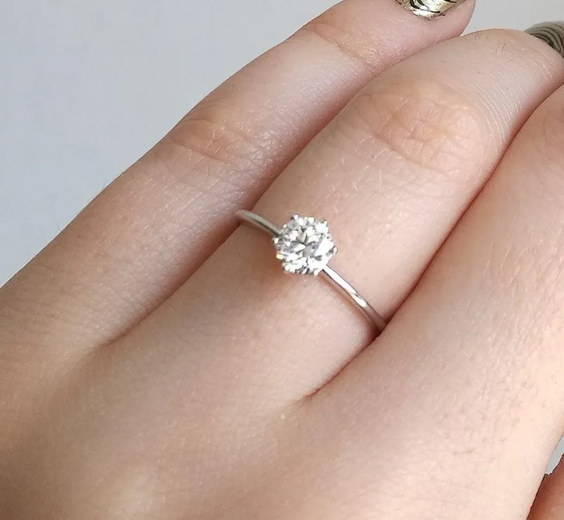BERNARDA ROUND SOLITAIRE HALF-CARAT DIAMOND RING view 2