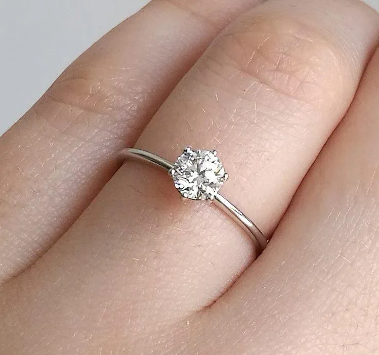 BERNARDA ROUND SOLITAIRE HALF-CARAT DIAMOND RING view 4