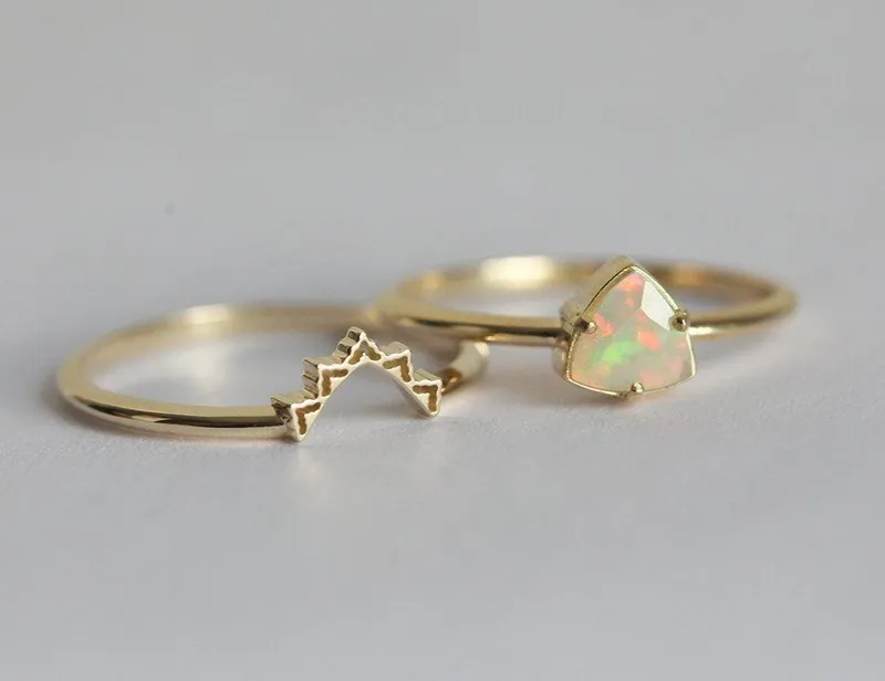 Bernice Trillion Opal Ring Set vy 2