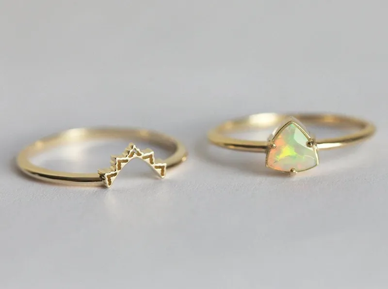 Bernice Trillion Opal Ring Set vy 3