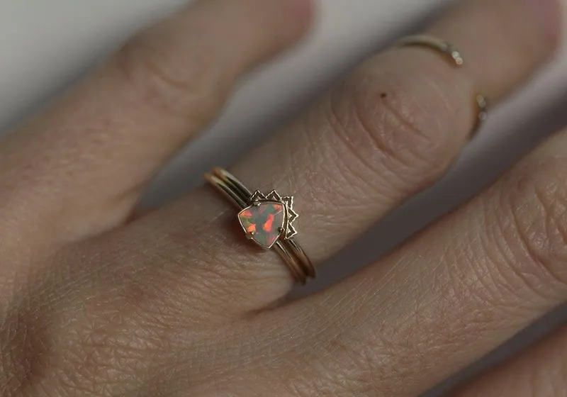 Bernice Trillion Opal Ring Set vy 4