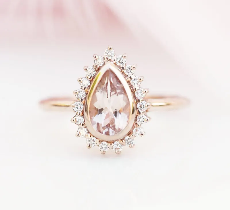 BEVERLY MORGANITE RING SET view 11