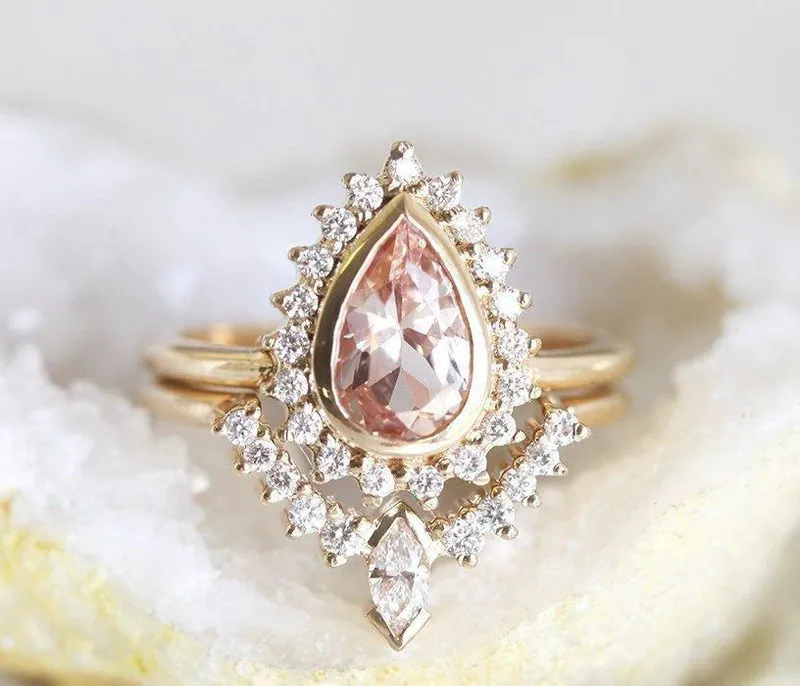 BEVERLY MORGANITE RING SET view 12
