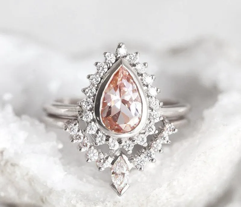 BEVERLY MORGANITE RING SET view 13