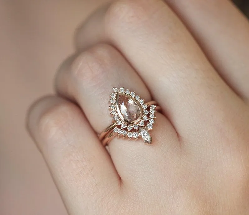 BEVERLY MORGANITE RING SET view 5