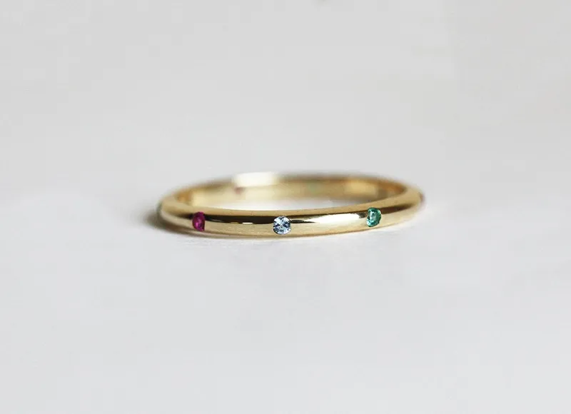 Birthstone Ring, Wedding Ring view 2