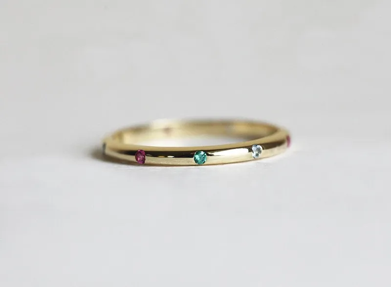 Birthstone Ring, Wedding Ring view 3