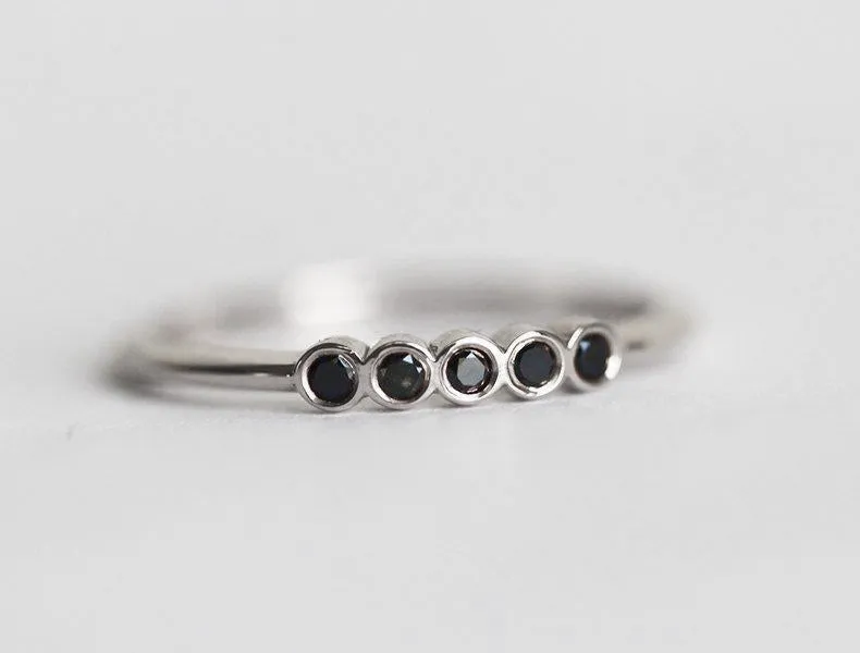 Black Diamond Ring, Wedding Band view 7
