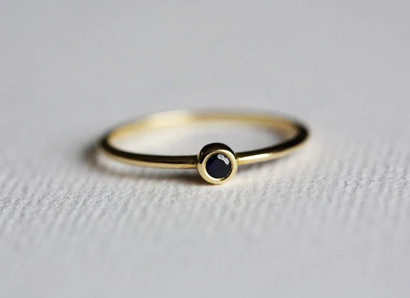 Black Diamond Solitaire Ring view 6