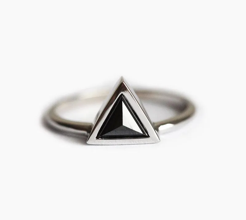 Black Engagement Ring, Black Diamond Ring diamond engagement ring