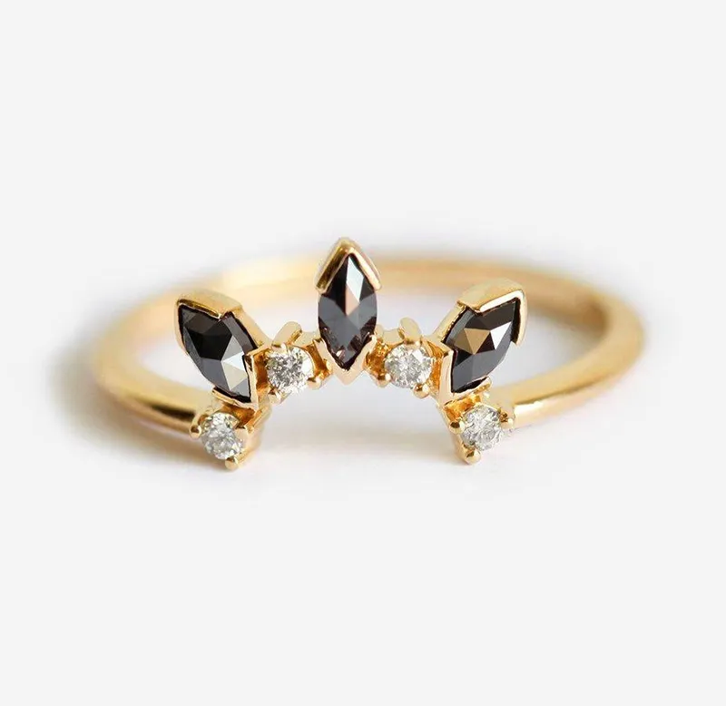 Black Wedding Band, Black Wedding Ring vy 6