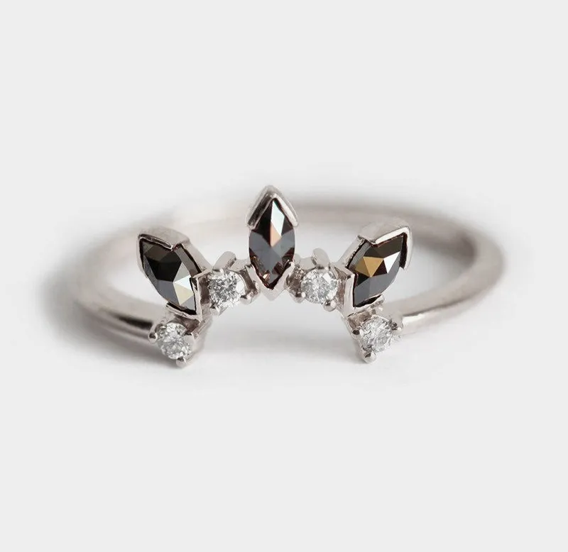 Black Wedding Band, Black Wedding Ring vy 7