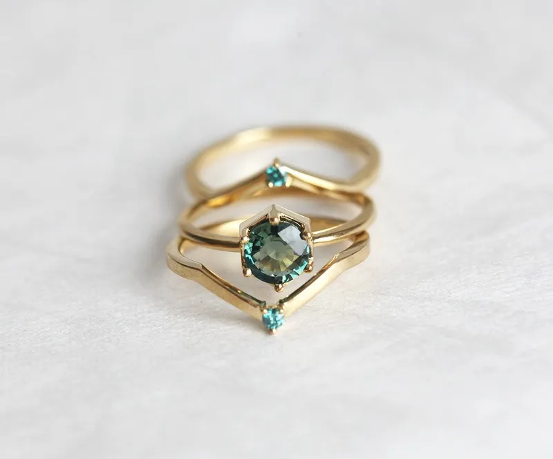 Blue Diamond Nesting V-Shaped Band view 2