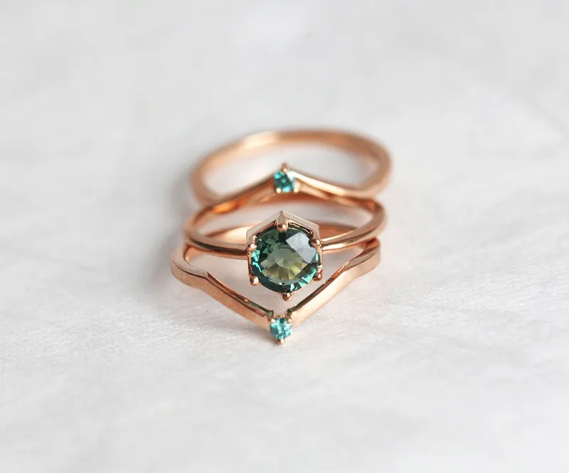 Blue Diamond Nesting V-Shaped Band view 5