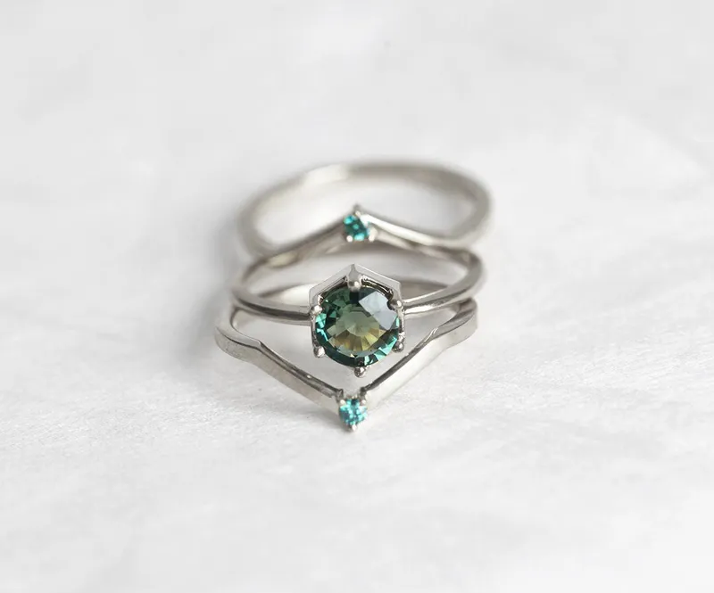 Blue Diamond Nesting V-Shaped Band view 6