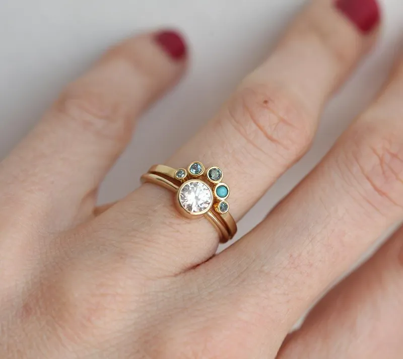 Blue Diamond Ring, Topaz Ring vy 2