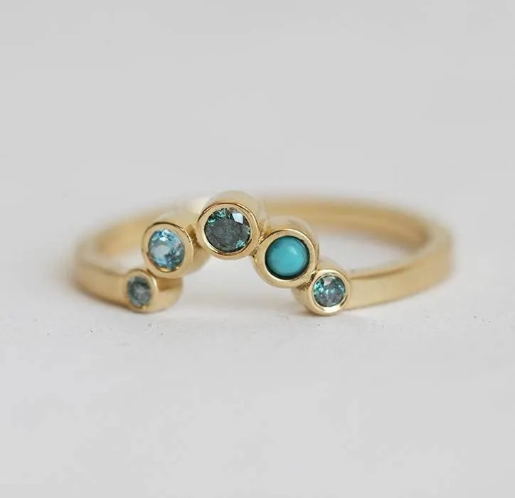 Blue Diamond Ring, Topaz Ring vy 5