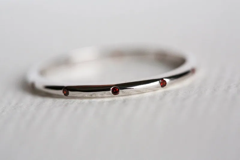Blue Topaz Ring, Birthstone Ring view 3