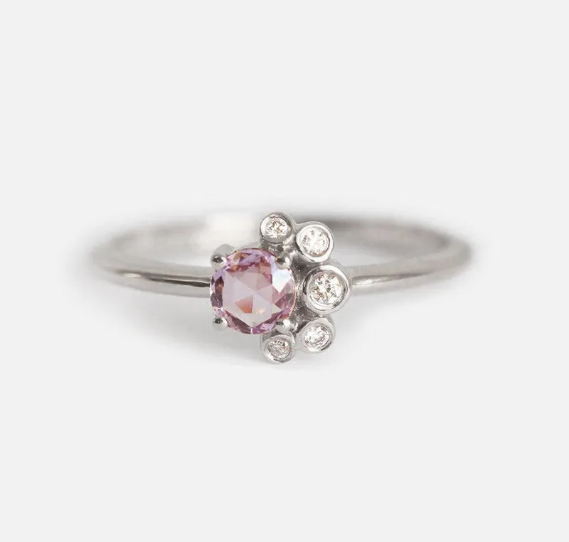 Briar Round Sapphire Diamond Cluster Ring vy 7