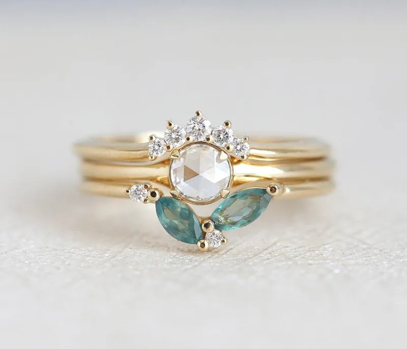 Bridget Alexandrite Ring Set vy 5