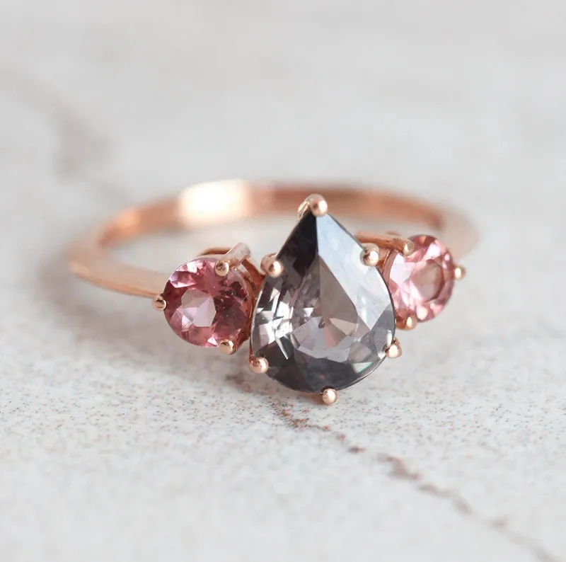 Bryndis Burgundy Sapphire Garnets Ring view 11