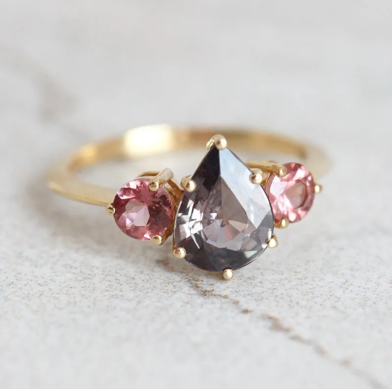 Bryndis Burgundy Sapphire Garnets Ring view 9