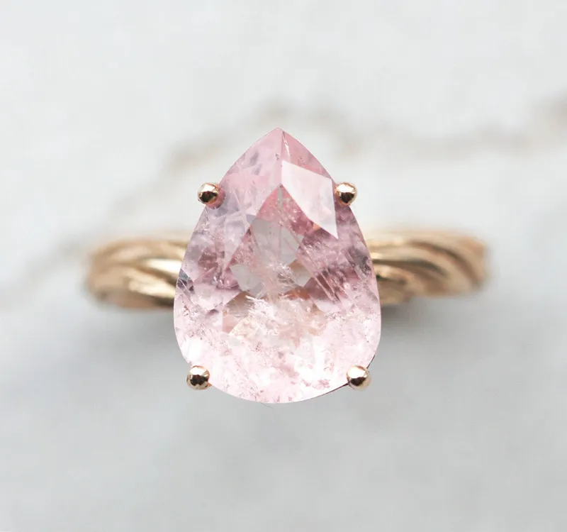 Candy Pear Morganite Ring view 3