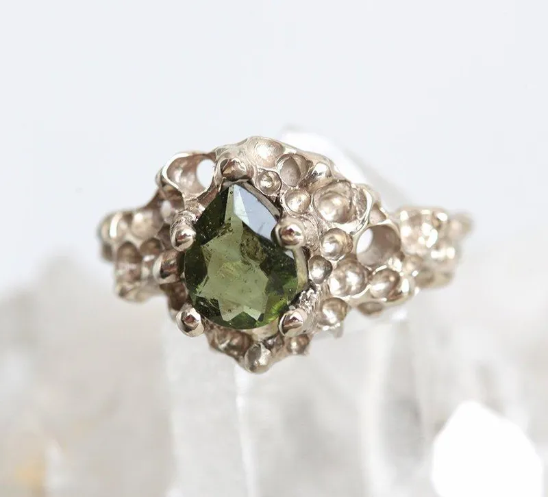 CERES CRYSTAL RING, METEORITE RING view 5