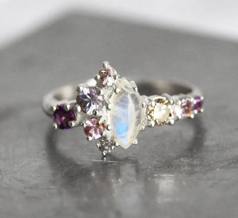 Caelan Moonstone Cluster Ring vy 6