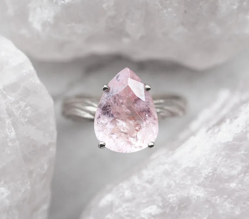 Candy Pear Morganite Ring view 10
