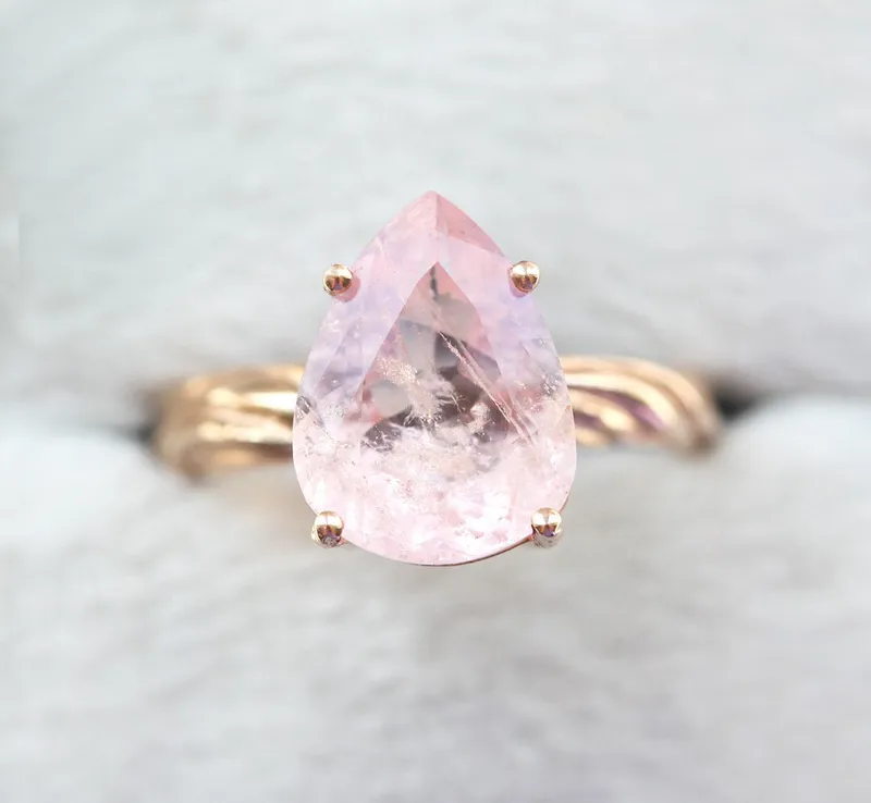 Candy Pear Morganite Ring view 6