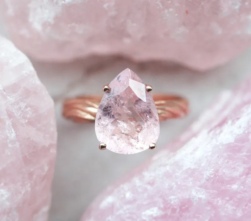 Candy Pear Morganite Ring view 9